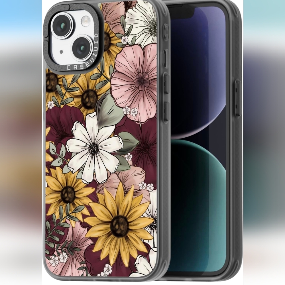 NWT CASEVIVID for iPhone 15 Case SUNFLOWER